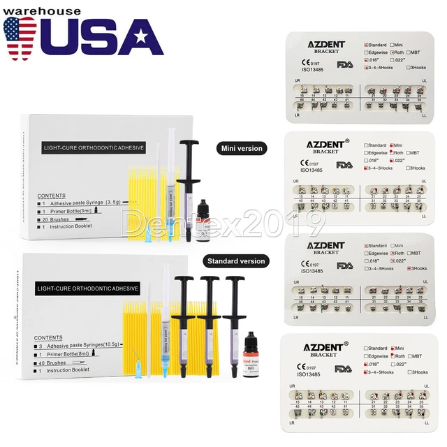 DENTAL ORTHODONTIC BRACKETS Braces/ Glue Bonding Light Cure Resin