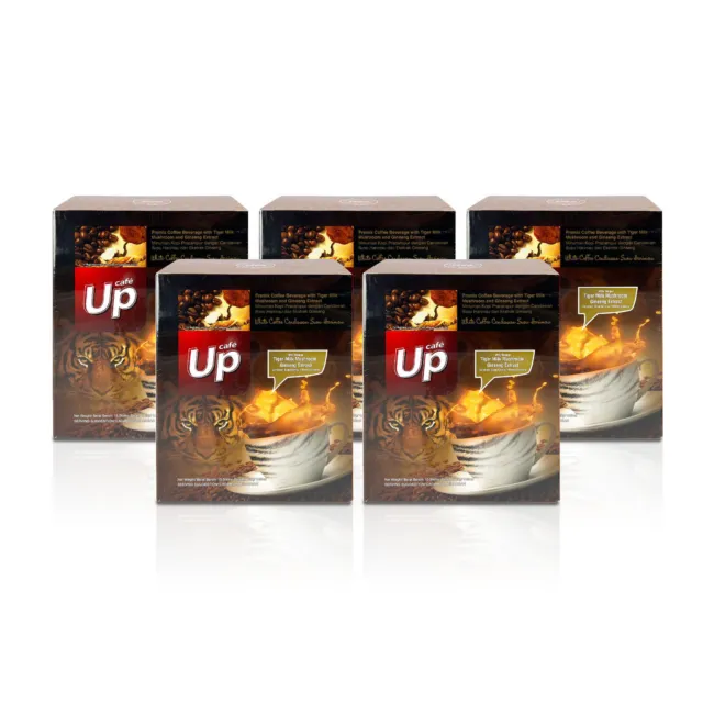 5x CNI UP Tiger Milk Mushroom Premix Coffee with Ginseng Extract 15's x 0.99oz