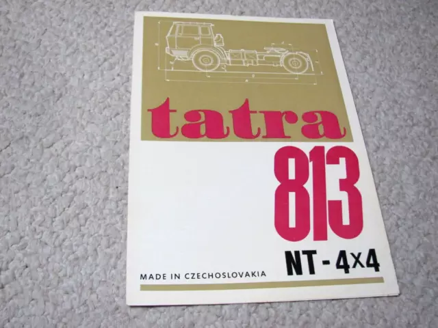 1970's TATRA 813 NT 4X4 (CSSR) SALES BROCHURE