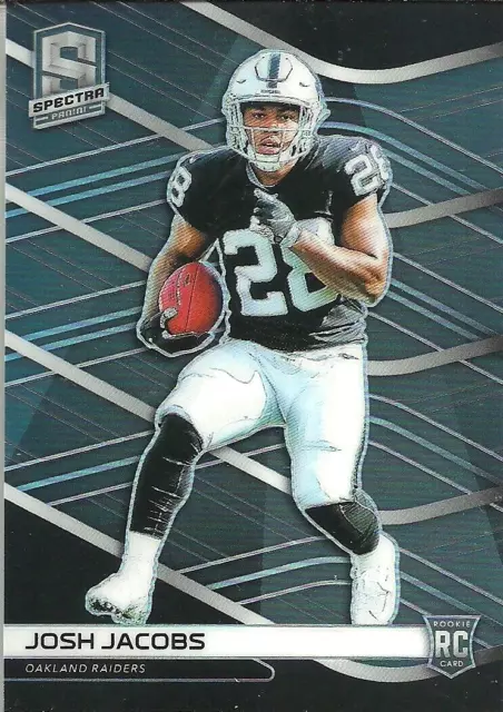 Josh Jacobs RC SP 2019 Panini Spectra #164 /99 was Raiders but Now Packers Baby