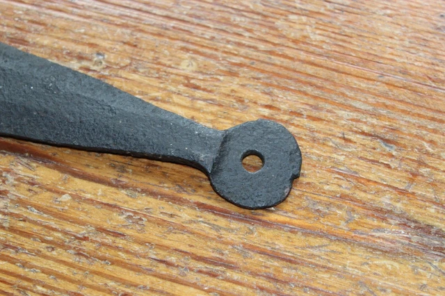 Antique Straight Hand Forged 25.5" Barn Door hinge, Strap Gate Black Cast Iron 3