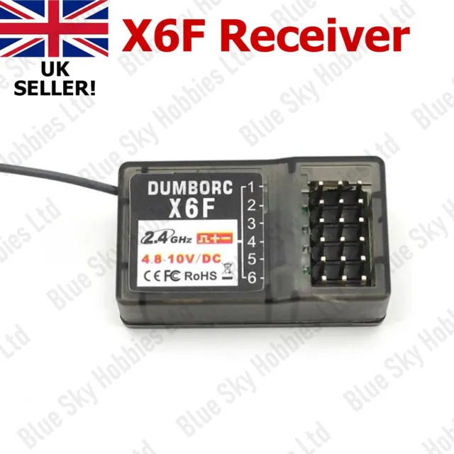 DumboRC X6F 6-CH Receiver - For X6 X4 RC Car 2.4G Transmitter Remote Control -UK