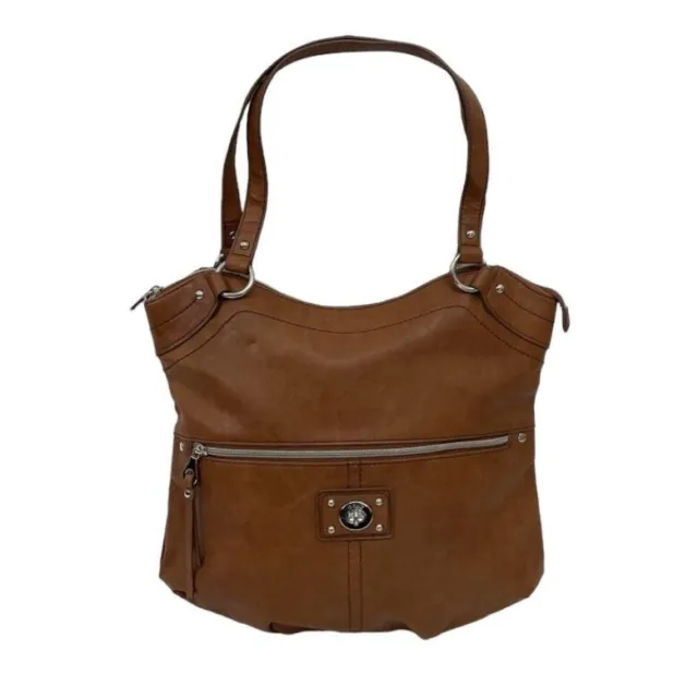 Relic Faux Leather Vegan Double Handle Purse Handbag Shoulder Bag Zip Closure