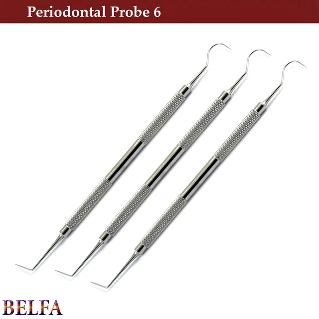 DENTAL ANTERIOR POSTERIOR Periodontal Probe 6 Tooth Cavity Plaque