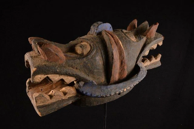 17554 African Old Mambila Helmet Mask/Helmet Mask Cameroon