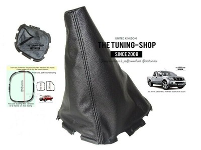 The Tuning-Shop Ltd Soufflet de levier de vitesse en cuir pour Audi 80 90 B3 B4 Coutures blanches 