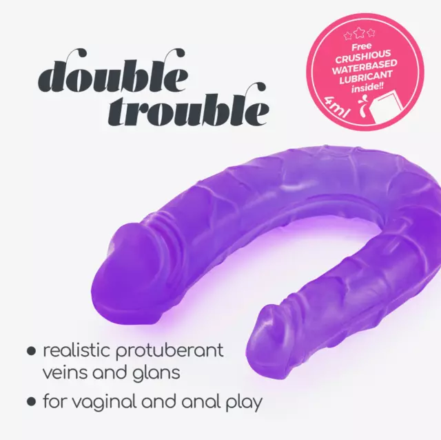 Doppio fallo a forma di U Double Trouble Crushious Viola Sex Toys