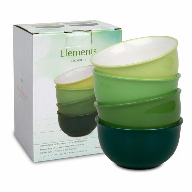 Waechtersbach Elements Ocean Bols à Céréales Jeu de 4 en GK Bone China
