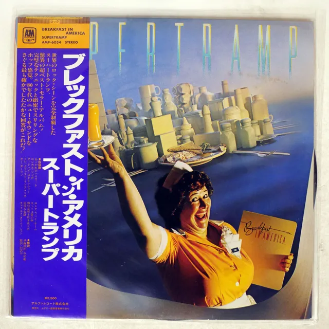 Super Tramp Breakfast In America A&M Amp6034 Japan Obi Vinyl Lp