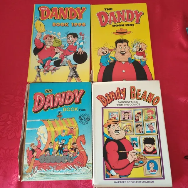 The Dandy Book - 1991 1998 1988 Annual Bundle/ Job Lot - 4 Books - Vintage Beano