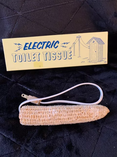 Leister Game Co. Vintage 1967 Electric Toilet Tissue Corn Cob Prank Gag Gift #67