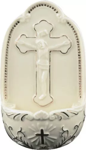 CATHOLIC HOLY WATER Font - The Crucifixion - Jesus On The Cross ...