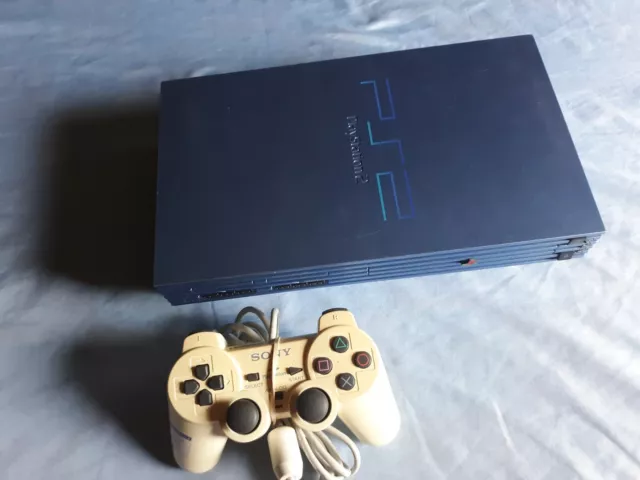 SONY PS2 PlayStation 2 SCPH-39000 Aqua Blue Game Console NO Box REF008