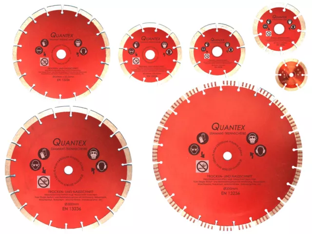 Diamanttrennscheibe Diamant Trennscheibe 75 76 115 125 150 230 300 350 mm