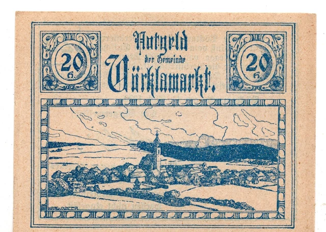 1920 Austria Notgeld Municipality of Vöcklamarkt 20 Heller (B157)