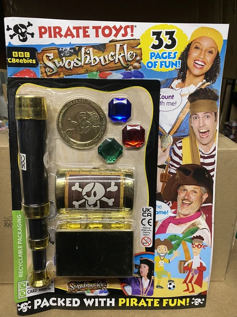 Cbeebies Swashbuckle magazine #15 Packed With Pirate Fun + Pirate Toys Set