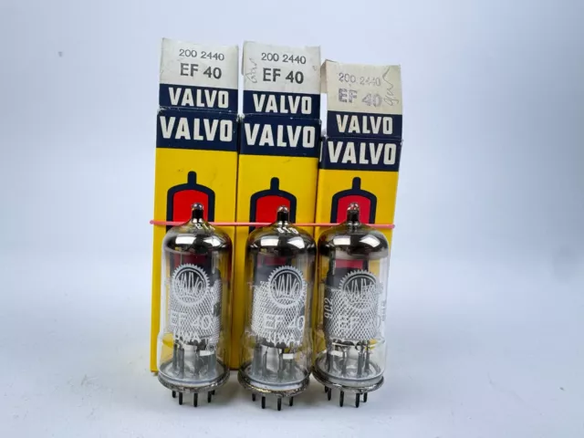 3x Valvo EF40 Röhre NOS OVP selten Pentode Niederfrequenz Radio Valve neu