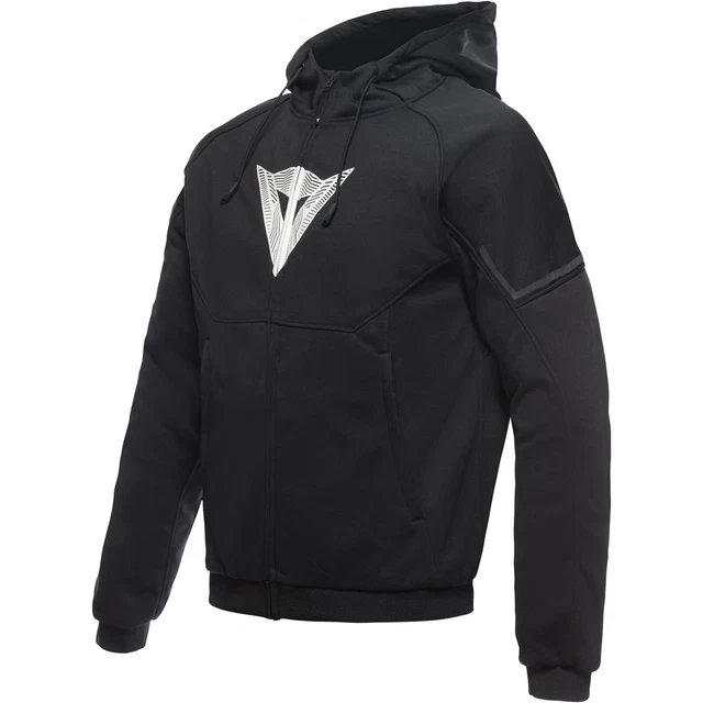 Dainese Uomo Moto Hoodie TG 56 Daemon-X Felpa Bianco e Nero