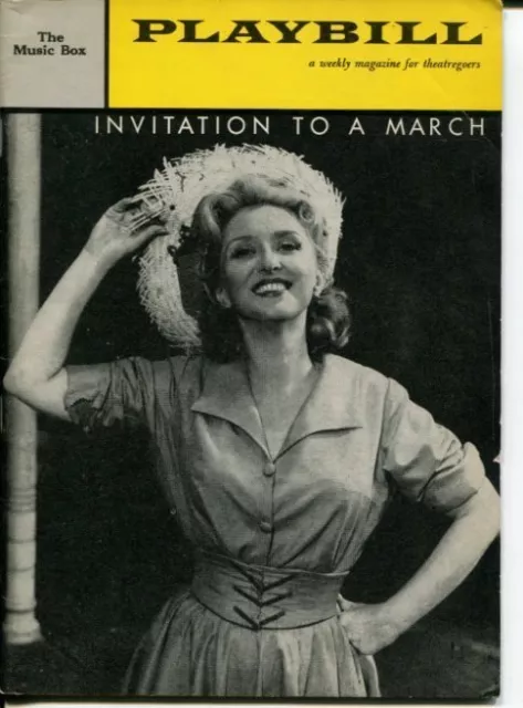 Celeste Holm Jane Fonda James MacArthur Invitation To A March Nov 1960  Playbill