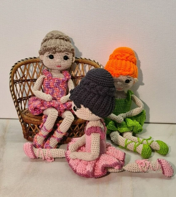 Amigurumi Puppe Ballerina , gehäkelt, Handmade,  (Preis/Einheit )