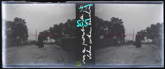 FRANCE Alsace c1910 Photo NEGATIVE Plaque de verre Stereo Vintage P30L4n7