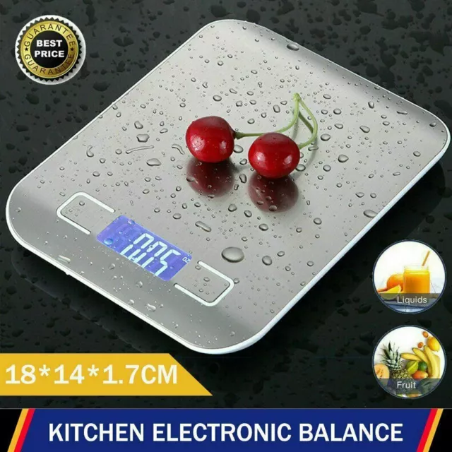 Digital Küchenwaage Feinwaage 10kg/1g Kitchen Scale LCD Haushaltswaage