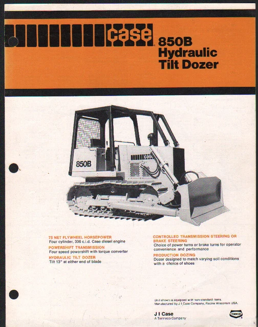 CASE &850B& HYDRAULIC Tilt Dozer Brochure Leaflet £6.50 - PicClick UK