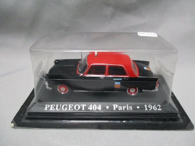 Ak233 Del Prado 1/43 Peugeot 404 Taxi Paris 1962 Ref ??? Bon Etat