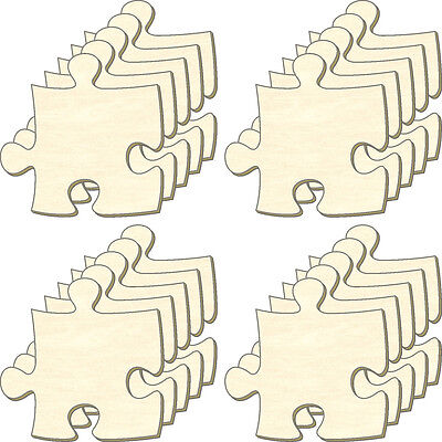Puzzleteile aus Holz Blanko Puzzle unendlich Mini Deko Set 20 Teile Bemalen 