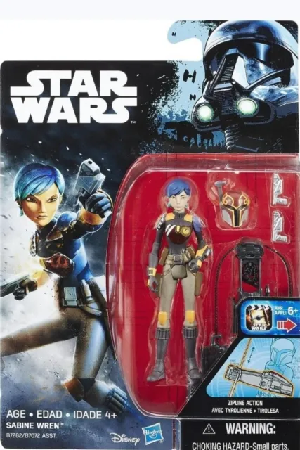 Star Wars Rebels Sabine Wren Ahsoka 3.75 + HELMET FOR VINTAGE COLLECTION figure