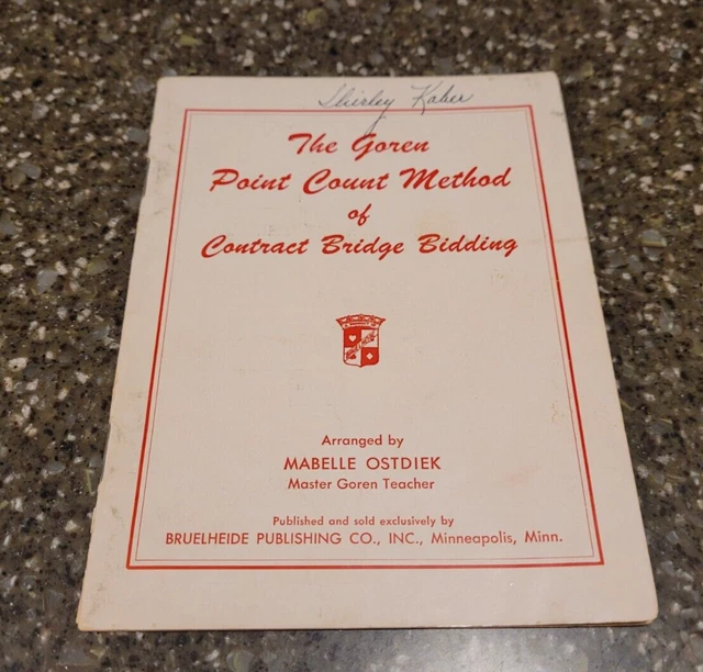 THE GOREN POINT Count Method of Contract Bridge Bidding Paperback Book