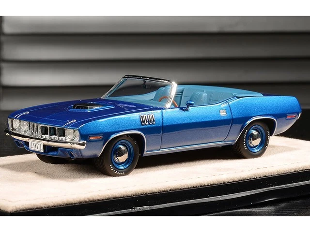 Plymouth Hemi Cuda Convertible open 1971 True Blue Metallic 1:43 GLM GLM191101