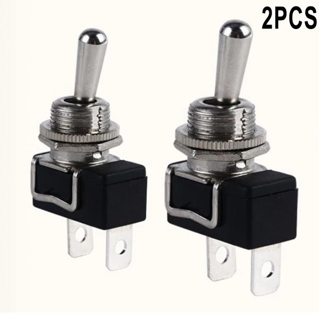 Interrupteur à Bascule 50A 12V DC 3 Positions - Construction Métal Chromé - Pour Auto, Bateau, Camping-car, Industriel