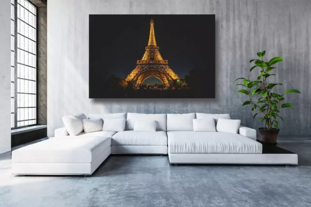 Paris Eiffel Tower Tempered Glass Printing Wall Art Australian Made Quality