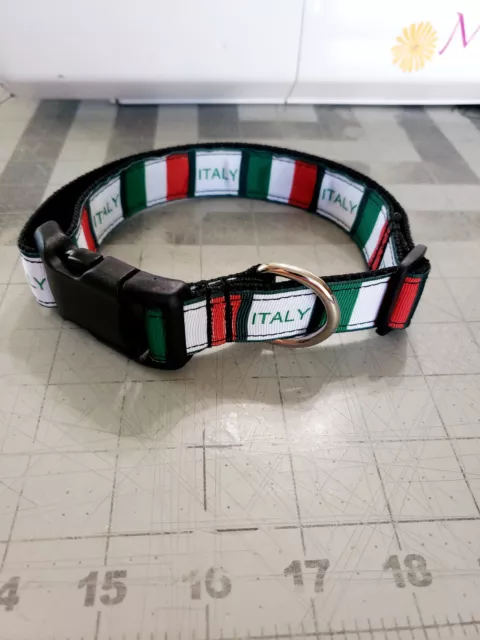 Omies ITALY-ITALIAN themed pet dog collar custom made to All Sizes