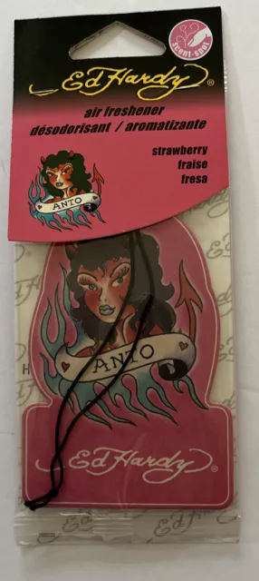 Ed Hardy - ANTO  Strawberry Car Scent Hanging Air Freshener New