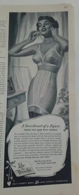 1950's Vintage ad for Life by Formfit` Rare Sexy Model girdle Bra Art  Lingerie
