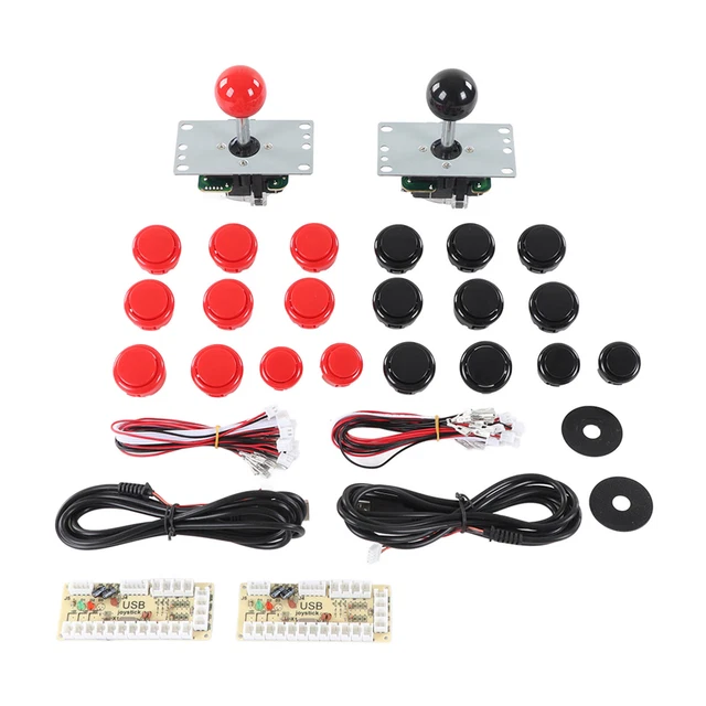 2Player Arcade Games DIY Kit with USB Computer Joystick + 20 Arcade Buttons