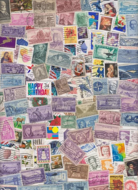 Kiloware - Usa : 871 Used Stamps