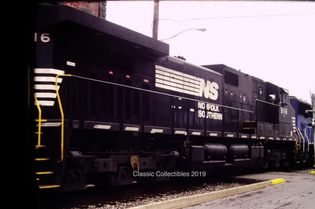Original Slide Norfolk Southern & Conrail Diesel Engines Kodachrome - 1997