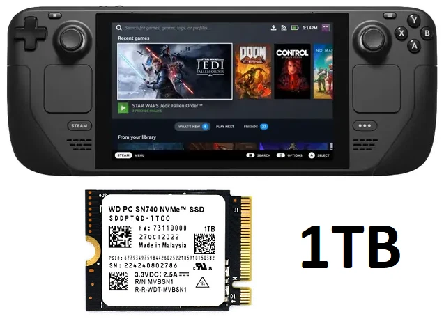 Stema Bran VALVE STEAM DECK Handheld Gaming Console - Upgraded to 1TB Storage ...