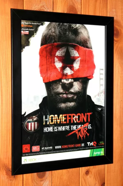Homefront Video game PS3 Xbox 360 Rare Small Promo Poster / Ad Page Framed