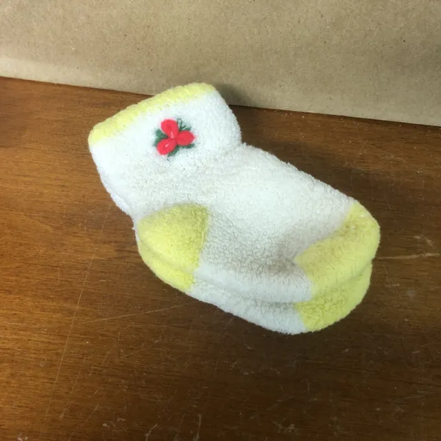 vintage cozy baby girl socks Yellow Floral