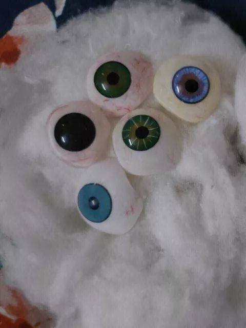 Conjunto de 5 piezas de ojo protésico humano vintage - Ojos de mezcla...