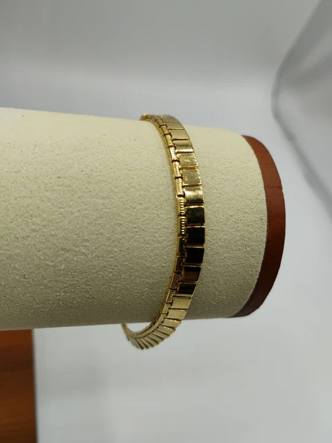 Mimi Di Nicola Vintage 1973 Gold Plated  Shell Embossed Snakeskin Cinch Belt Bracelets & Charms, Vintage & Antique Jewelry, Jewellery  main image 3