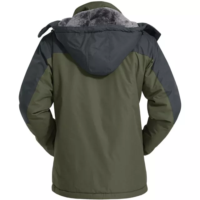 Mens Thermal Hiking Jacket Insulated Fleece Lining Ski Snowboard Waterproof Coat 3