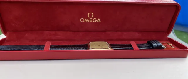 Omega De Ville Ref.191.0125 Cal.1365 Vintage Gold Quartz Gents Watch Beautiful