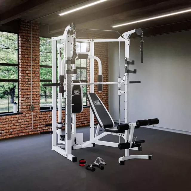 MARCY SM5276 Deluxe Smith Machine Home Gym & Weight Bench for Total Body Workout 2