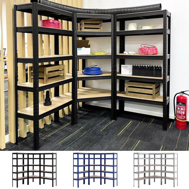 5 Tier Racking Heavy Duty Garage Shelving Storage Shelves Boltless Steel Unit