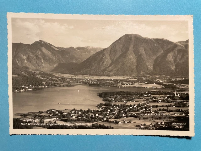 Alte AK von Bad Wiessee am Tegernsee, Bayer. Hochland, Berge, gelaufen 1938